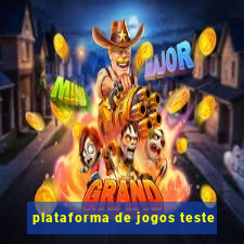 plataforma de jogos teste